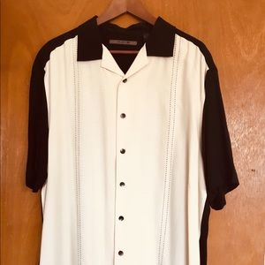 AXIS MEN SHORT SLV SHIRT LG 100% SILK EXCELLENT